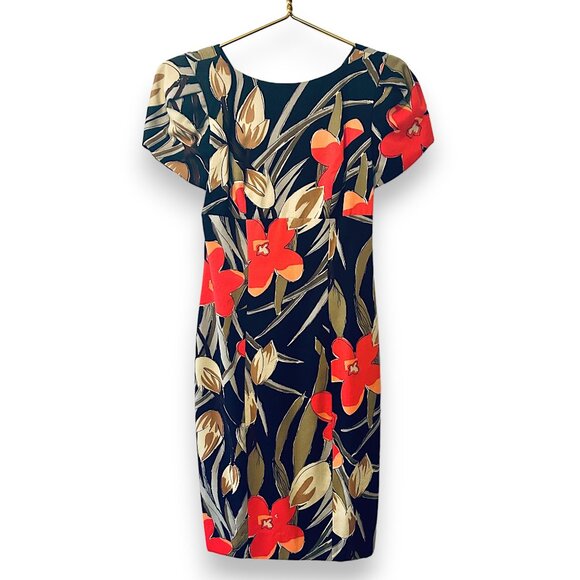 Leslie Faye Dresses & Skirts - Vintage Leslie Faye 80’s Open-Back Floral Bow Cocktail Dress